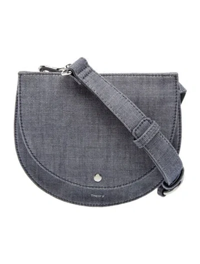 Pre-owned Theory Denim Shoulder Bag In Blue