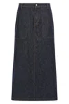 Theory Blue Denim Skirt
