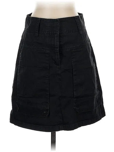 Pre-owned Theory Denim Skirt In Black
