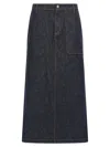 Theory Blue Denim Skirt In Blue