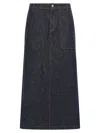 Theory Blue Denim Skirt