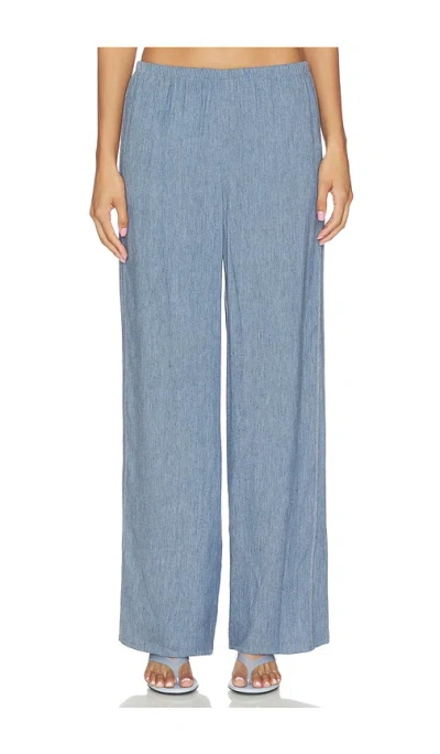 Theory Denim Slit Pant In Gray