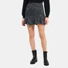 Theory Diagonal Mini Skirt In Wool-blend Tweed In Blue Multi