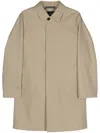Theory Din Twill Midi Coat In Neutrals