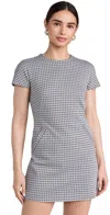 Theory Short-sleeve A-line Mini Dress In Cinder Multi