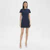 Theory Dolman Sleeve Mini Dress In Admiral Crepe In Nocturne Navy