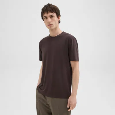 Theory Dorian Tee In Active Knit In Hickory