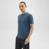 Theory Dorian Tee In Active Knit In Twilight