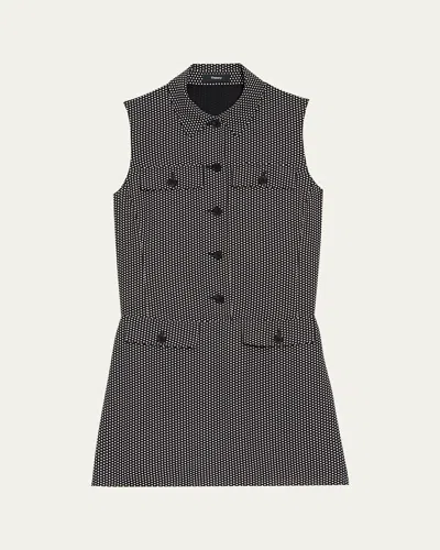 THEORY DOT MILITARY MINI DRESS