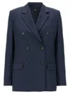 Theory Woman Blazer Midnight Blue Size 8 Viscose