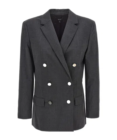 THEORY DOUBLE-BREASTED BLAZER