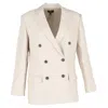 Theory Doppelreihiger Blazer Aus Twill In Beige