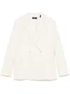 Theory Double-breasted Blazer In Neutrals
