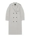 Theory Mélange-effect Coat In Gray
