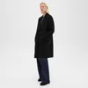 Theory Double-breasted Coat In Double-face Wool-cashmere In Black