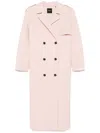 Theory Womens  Double-breasted Slip-pocket Regular-fit Wool And Cashmere-blend Coat In Neutrals