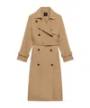 Theory Double-breasted Coat In Nude