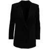 Theory Double-breasted Jacket In Black Wool In Black