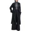 Theory Double-breasted Wool-blend Trench Coat In Charcoal Melange - A08