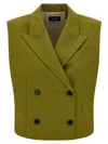 Theory Double Breasted Vest In Green
