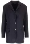 Theory Double-face Oversized Blazer In Blue