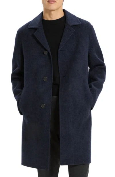 Theory Double Face Wool & Cashmere Topcoat In Blue