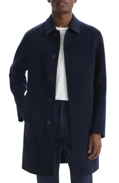 Theory Double Face Wool Blend Car Coat In Baltic
