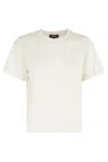 Theory Double-knit Jersey Short-sleeve Sweatshirt In Natural