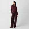 Theory Double Pleat Pant, 29'' In Sleek Flannel In Brown