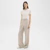 Theory Double Pleat Pant In Good Wool In Brown