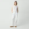 Theory Double Pleat Pant In Linear Cotton
