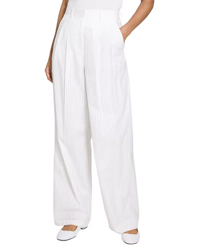 Theory Double Pleat Pant In White