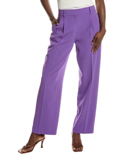 Theory Double Pleat Trouser In Purple