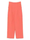 Theory Crepe Double Pleated Pants In Red