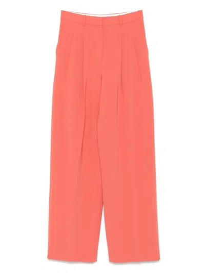 Theory Double-pleat Trousers In Pink
