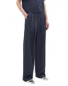 Theory Double Pleat Pant In Good Wool In Blue