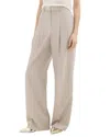Theory Double Pleat Pant In Good Wool In Brown