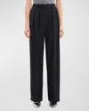 Theory Double Pleat Pant In Sleek Flannel In Nw Chc Mln