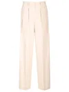 Theory Linen Straight-leg Trousers In Pietra