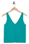 Theory Double V Sweater Tank In Blue