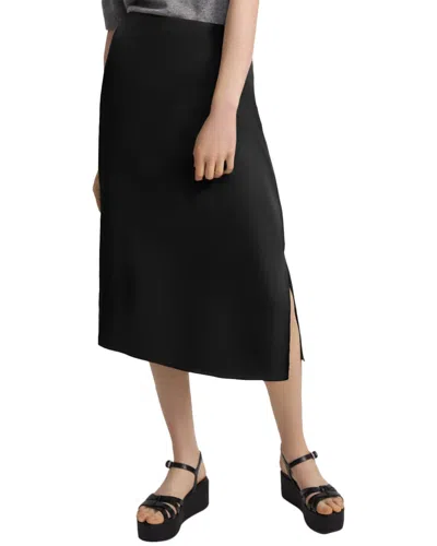 THEORY THEORY DOUBLE VENT SILK SLIP SKIRT