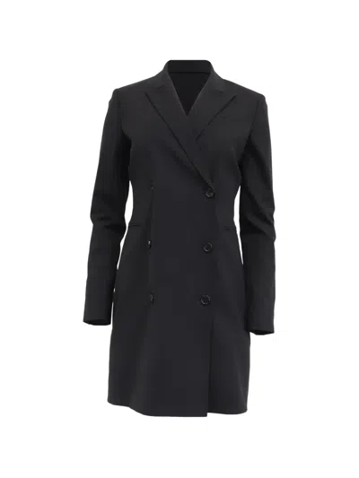 Pre-owned Theory Double-breasted Blazer Dress In Black