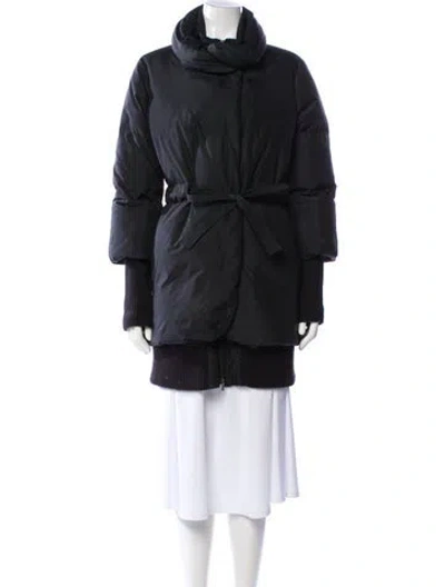 Pre-owned Theory Down Coat In Black