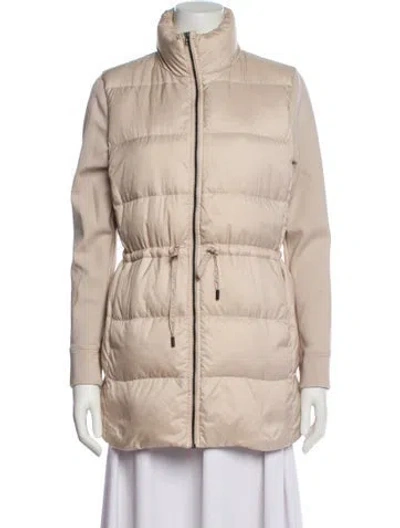 Pre-owned Theory Down Coat In Neutrals