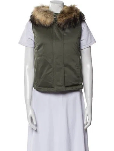 Pre-owned Theory Down Jacket In Green