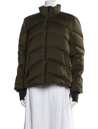 Pre-owned Theory Down Jacket In Green