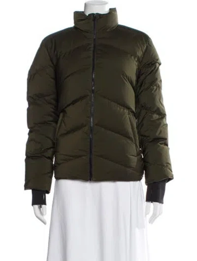 Pre-owned Theory Down Jacket In Green