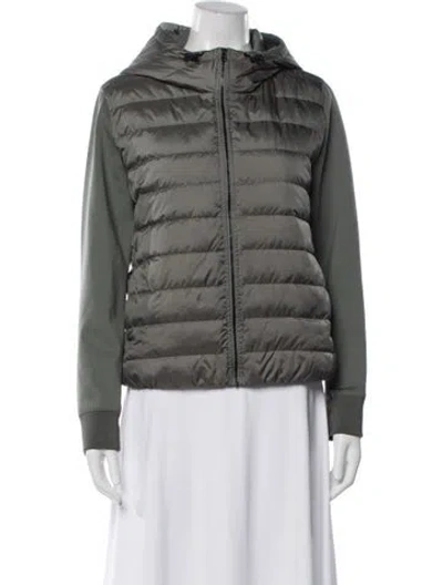 Pre-owned Theory Down Jacket In Green