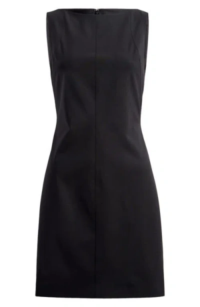 Theory Dr. Tracea Sleeveless Stretch Wool Minidress In Black