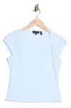 Theory Drape Check Top In Blue